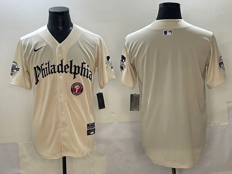 Men Philadelphia Phillies blank cream 2025 Nike MLB jersey style 2